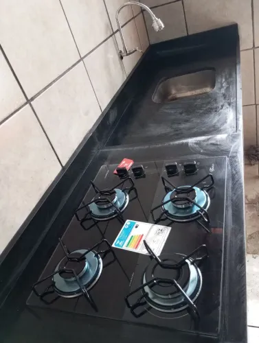 Pia com complemento para fogão cooktop 