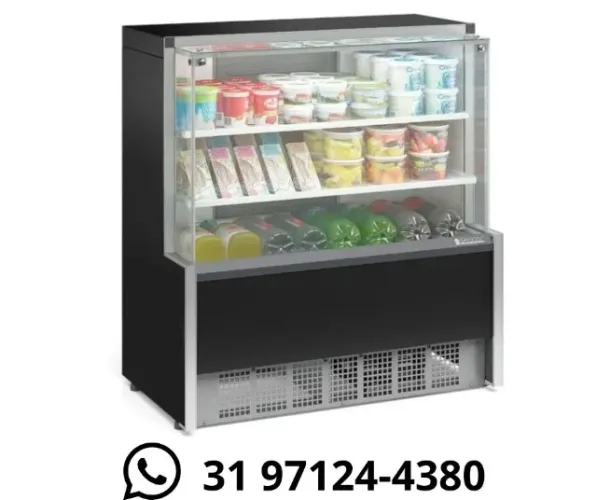 Balcão Vitrine 1,10M 2 Placas Gelopar