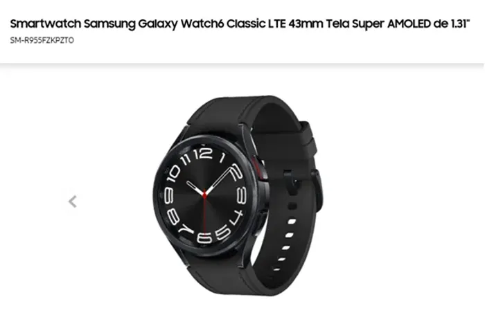 Smartwatch Samsung Galaxy Watch6 Classic - 43mm