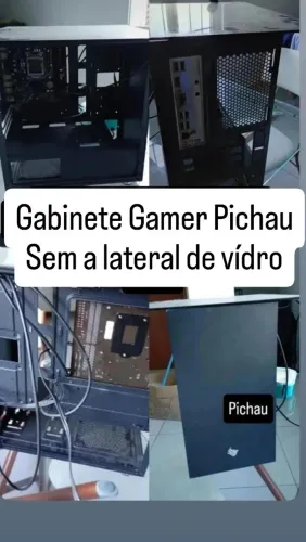 Gabinete gamer Pichau sem a lateral de vidro