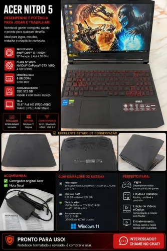 Notebook gamer Acer Nitro 5