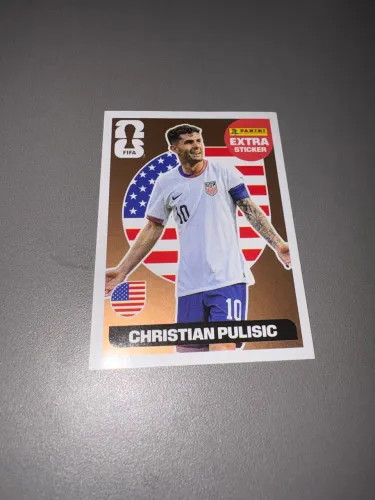 Extra Sticker Album Copa do mundo 2026 Panini: bronze(Pulisic)