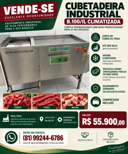 CUBETADEIRA LEONI B100 CLIMATIZADA SEMINOVA + COMPRESSOR