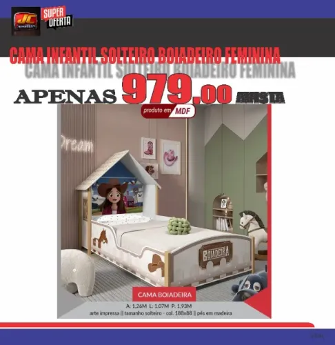 CAMA BOAIDEIRA FEMININA