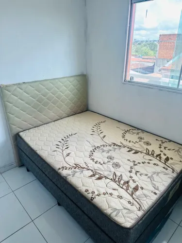 Cama Box Casal Gazin + Colchão Guaruja + Cabeceira Estofada - Ótimo Estado!