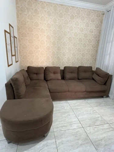 Sofá em L 6 lugares 