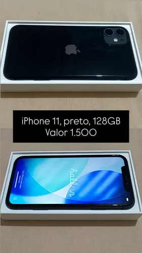 iPhone 11, preto, 128GB