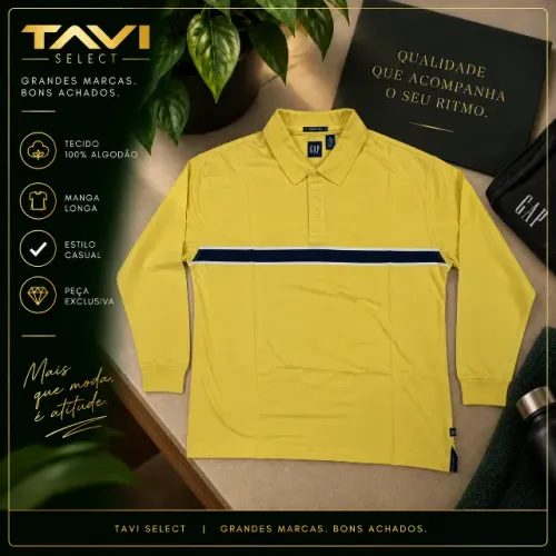 Polo GAP Manga Longa