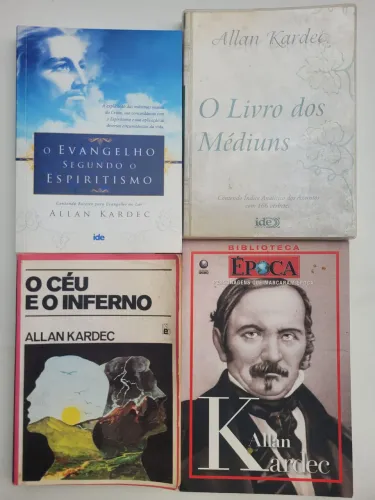 3 Livros de Allan Kardec + Biografia do autor