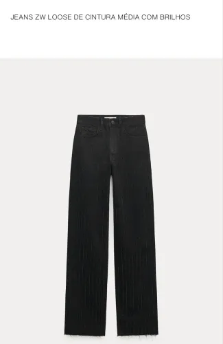 Calça feminina Zara com brilhos