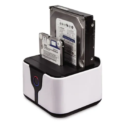 Leitor de HD Dock Station para HD SATA 2.5/3.5 Branca. - Mymax