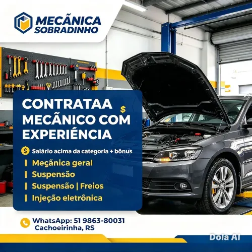 Vaga para mecânico com experiência