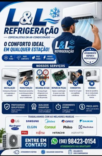 L&L Refrigeração "Ar condicionados " .