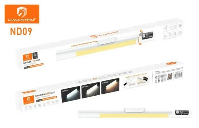 Lâmpada LED Portátil com Sensor Inteligente - Recarregável e Automática