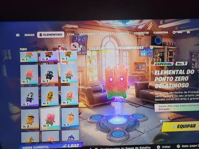 Elemental ponto zero gelatinoso fortnite