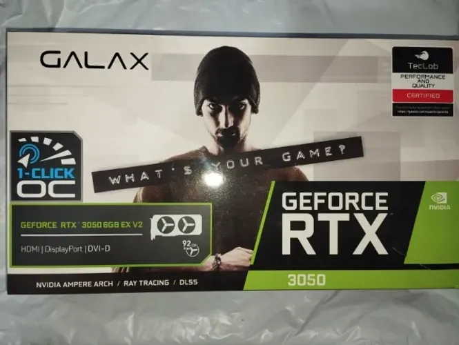 RTX 3050 Galax 6GB - Excelente estado | Caixa + Nota Fiscal