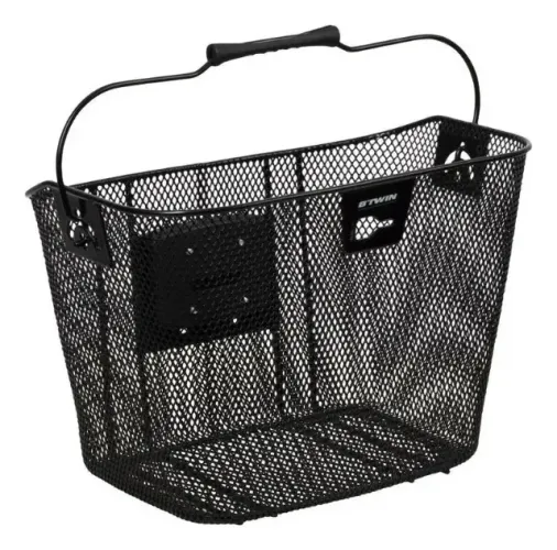 Cesto Dianteiro para Bicicleta 12L BTWIN Preto