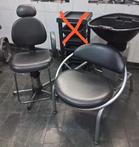 Cadeira de Cabeleireiro e Lavatório