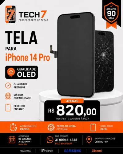 Telas iPhone 14 Pro e Samsung Galaxy S25 Ultra - OLED Premium com Garantia de 90 Dias