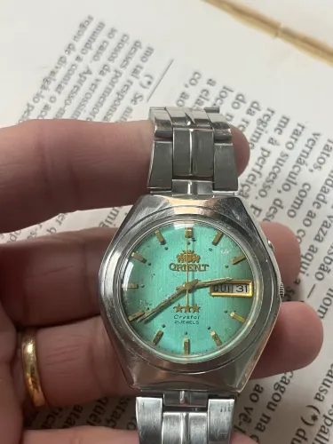 Relógio Orient Automático vintage verde