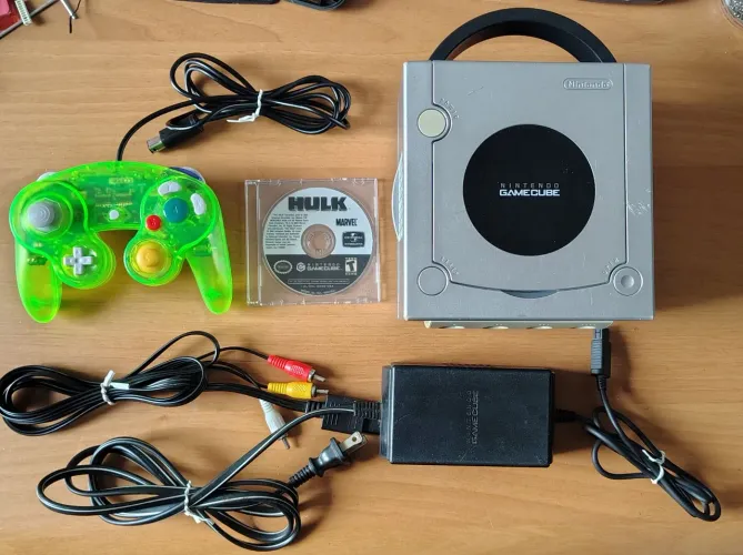 nintendo game cube completo + jogo