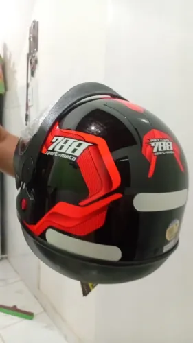 Promoção de Capacete 788 da pro Tork fechado na cor laranja com preto