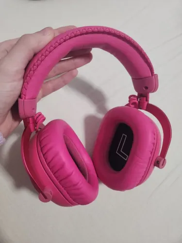 Headset Gamer Sem Fio Logitech G PRO X 2 LIGHTSPEED Com Microfone Removível, Rosa