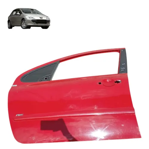 Porta Dianteira Lado Esquerdo Peugeot 307 2010 S 34656 Dianteira Esquerdo Vermelho