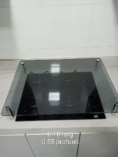 Vendo tampo em blindex p Cooktop 4 bocas