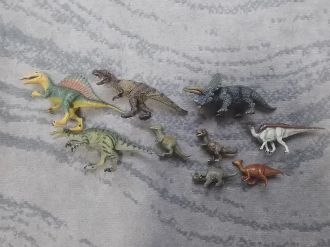 Coleção raríssima com 9 dinossauros da procon / collecta 2006 a 2008