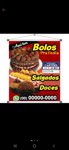 Salgado para lanchonete.
