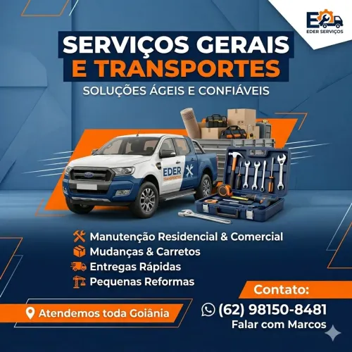 Poda de árvore.   Remoção de entulho.  Frete.  Serviços gerais