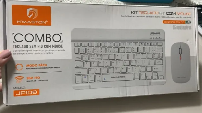 Kit Teclado E Mouse Bluetooth Compacto H'maston Jp108 Loja Coimbra Computadores Entrega