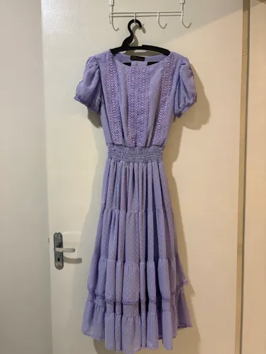 Vestido lilás em chiffon