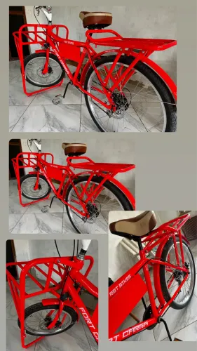 Bicicleta cargueira com freio a disco 