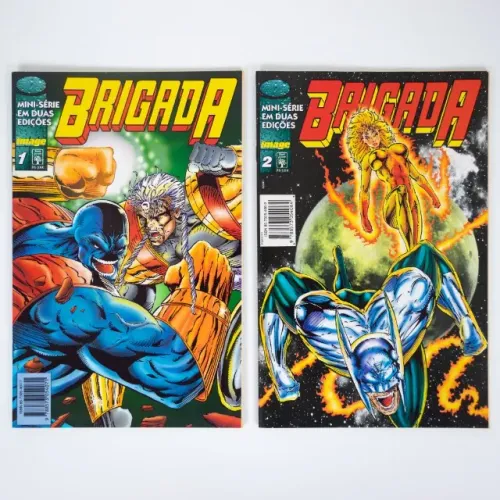 HQ Brigada Minissérie Completa Vol 1 e 2 Rob Liefeld Abril Jovem