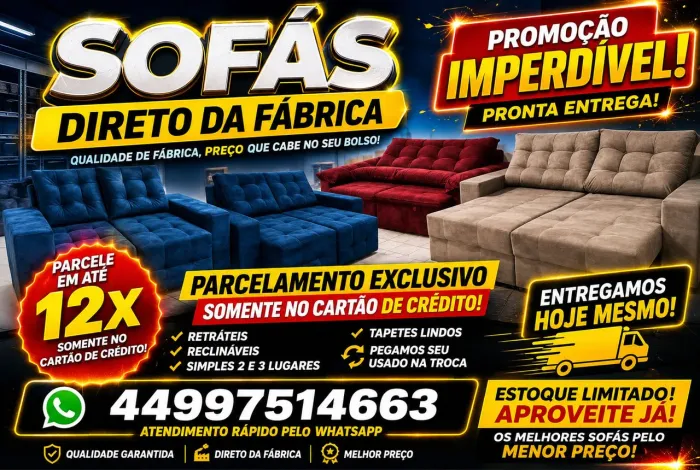 Sofá direto da fábrica 