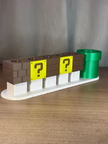 Porta Escova e Pasta de Dente Super Mario 3D