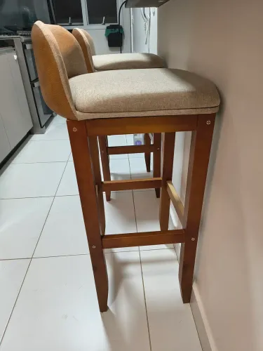 Kit 2 banquetas Onix madeira maciça