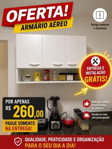 Armário aéreo de 3 portas na promoção