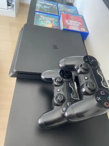 Ps4 Slim 1Tb 2 Controles e Jogos