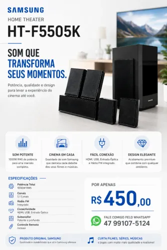 Home Theater 3D Samsung 1000W