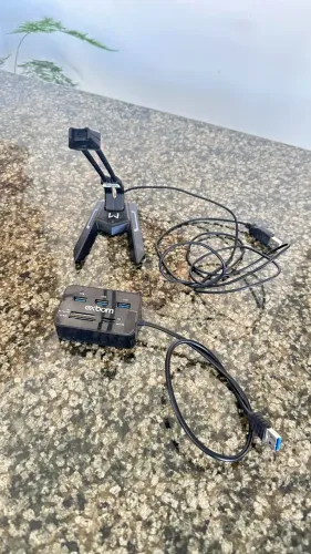Microfone e extensor USB