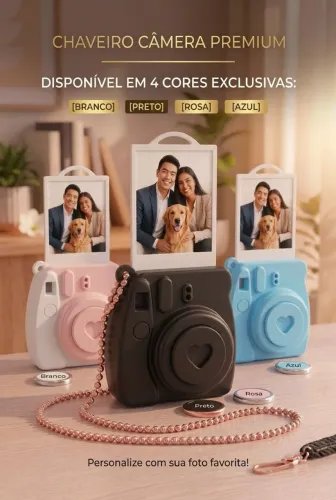 Chaveiro Câmera Polaroid - Porta fotos 3x4