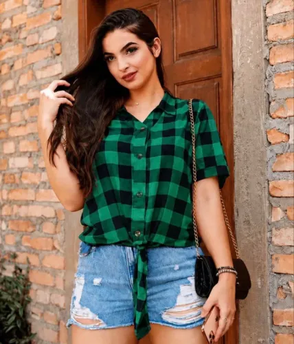 Blusa xadrez (Tamanho M)
