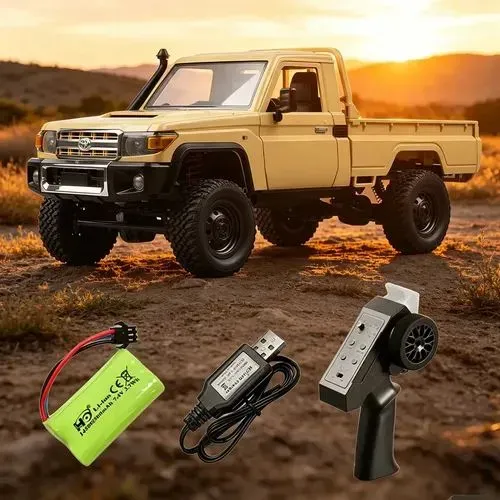 Carro de Controle Remoto, Toyota Land Cruiser, MN82 4x4, Licenciado oficial, Escala 1:12