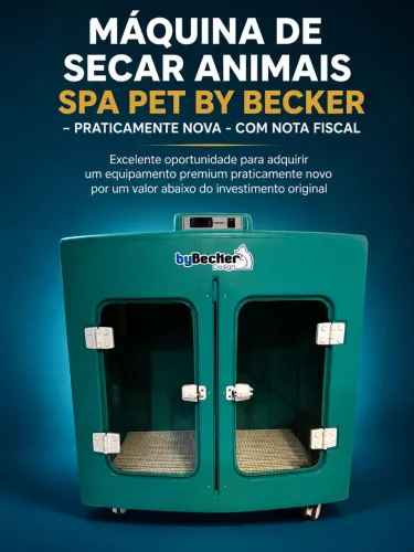 MÁQUINA DE SECAR ANIMAIS SPA PET BY BECKER - PRATICAMENTE NOVA - COM NOTA FISCAL