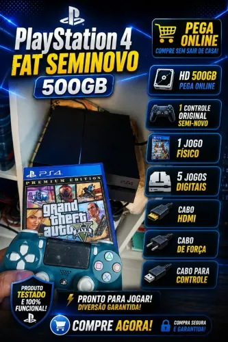 Ps4 Semi Novo 500gb De Loja (Aceito Propostas)