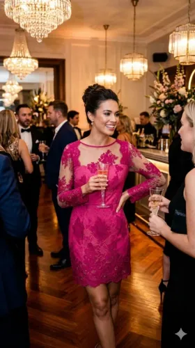 Vestido rosa M em renda produtos femininos