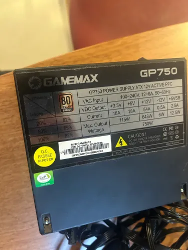 Fonte GP750 GAMEMAX 750w 80plus bronze